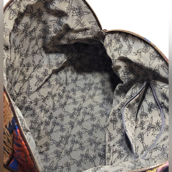 Rare Vivienne Westwood Cloth Large Weekender Bag with leather accents with COA!! - Picture 3 of 14